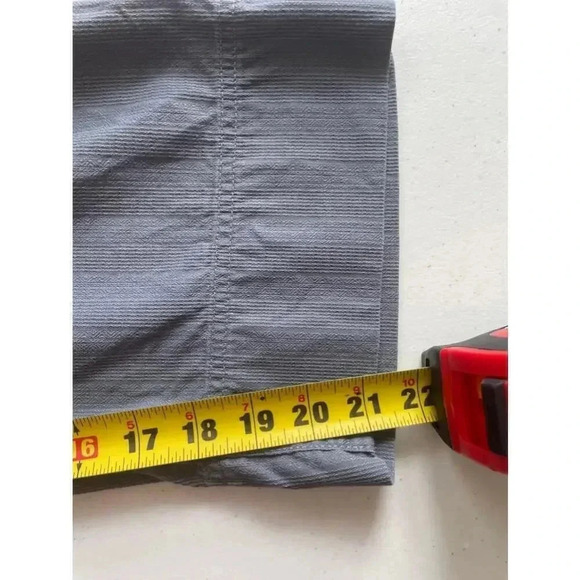 J Jill Blue 100% Cotton Textured Capri Pants Genuine Fit Below Waist 12 EUC 0304 - Picture 7 of 12